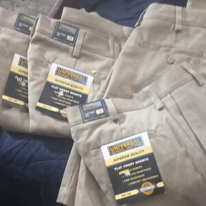 Tan Cotton Blend Casual Shorts